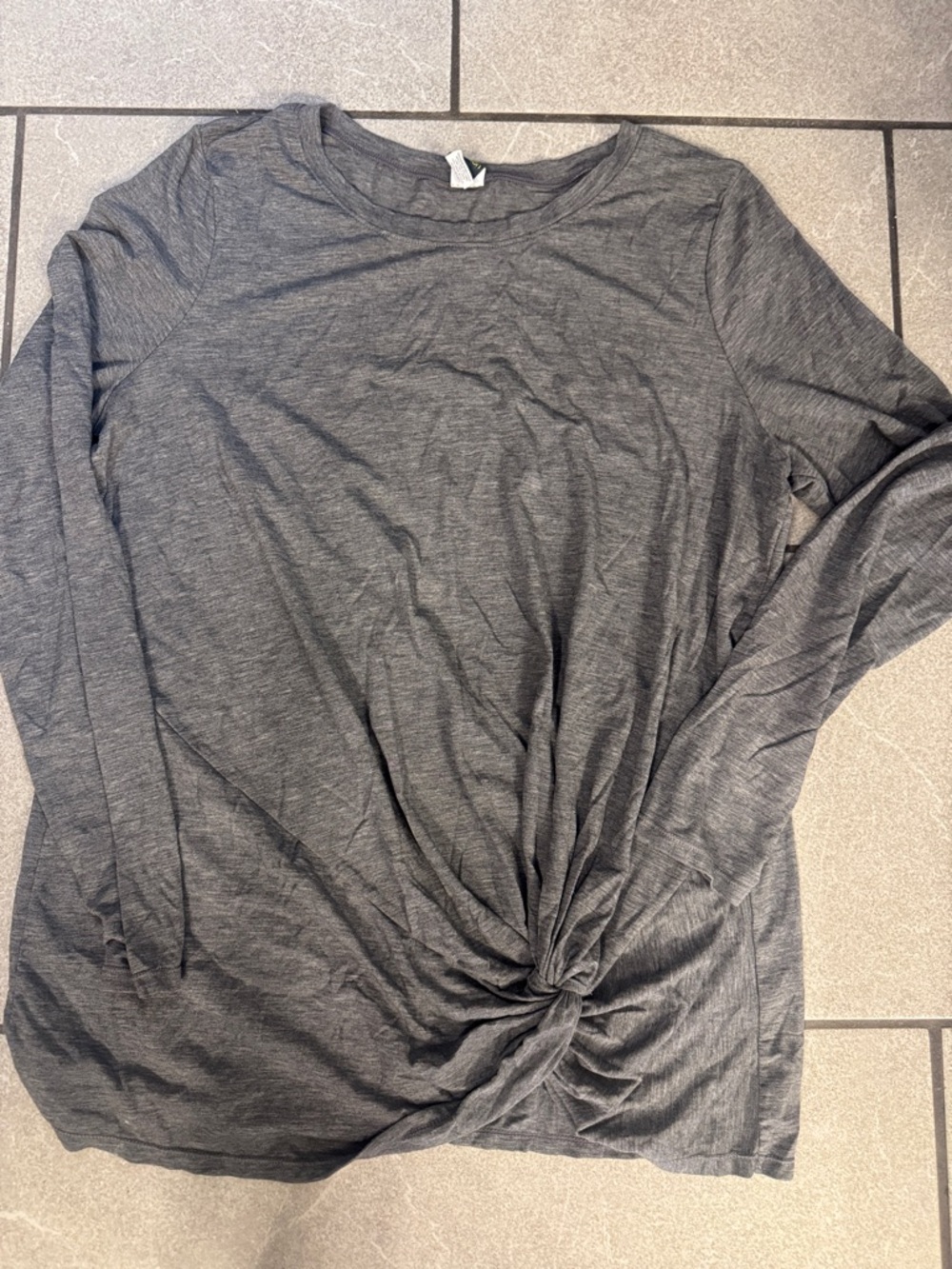 Xersion Gray Crew Neck Tee with Branded Tag